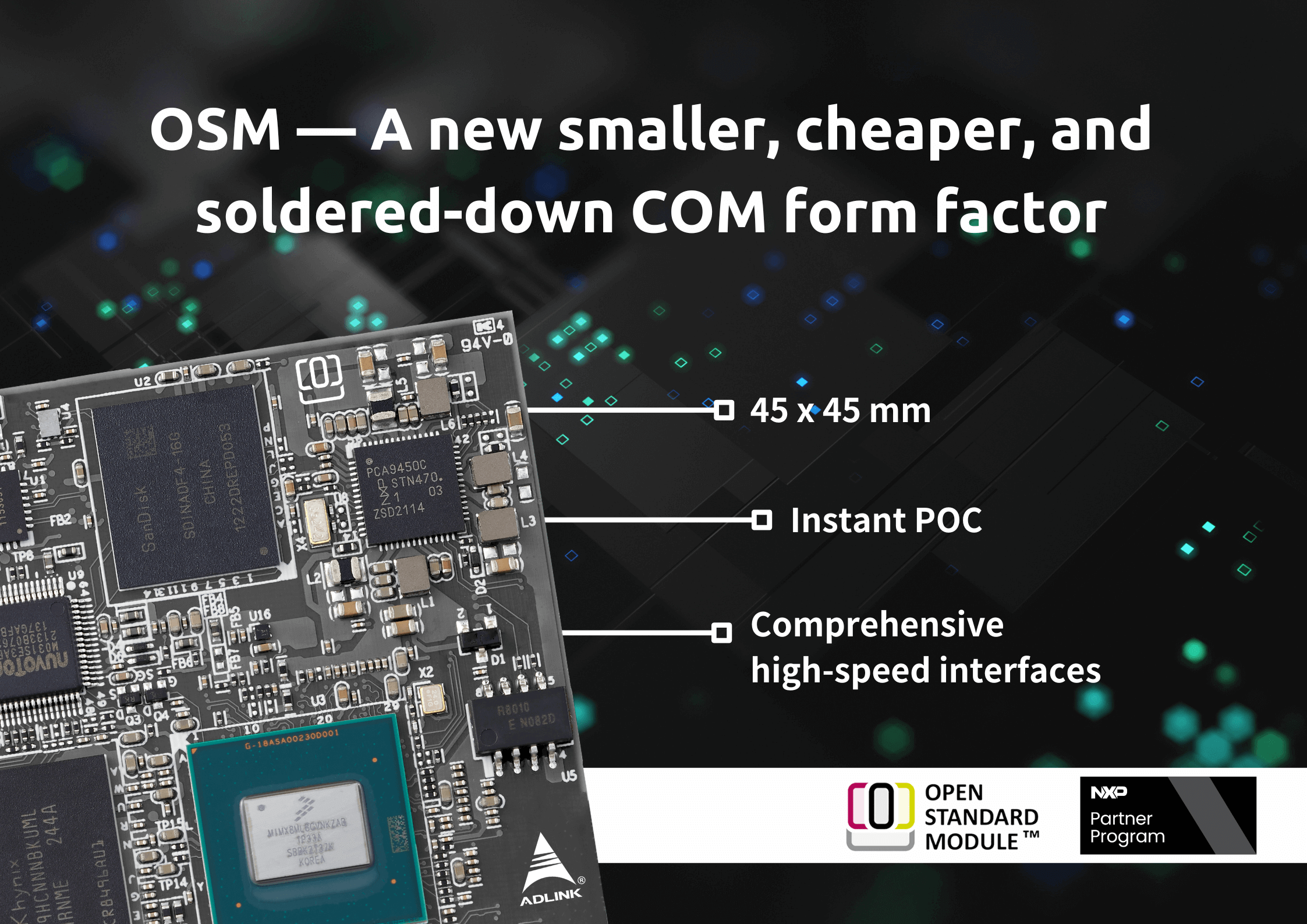 OSM — a new smaller, cheaper, and soldered-down COM form factor