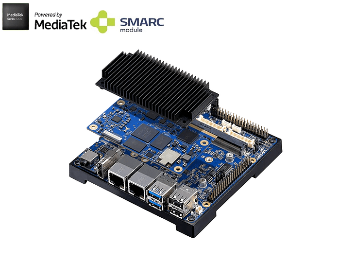 I-Pi SMARC 1200 development kit based on MediaTek Genio 1200 SMARC module 