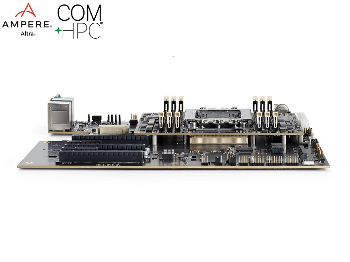 COM-HPC Ampere Altra Dev Kit carrier side view.